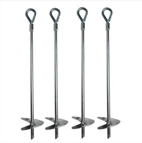 18 an Moveable Eyebolts Anchor tè, arbr 2/5 pous DIA Ideyal pou sekirize bèt, tant, ovan, abri, pò machin