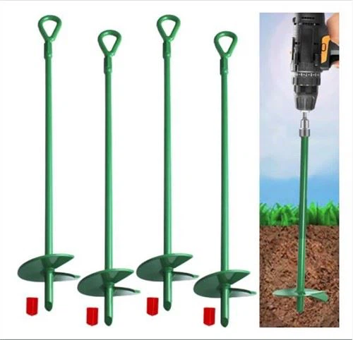 18 "Green Ground Anchor Movable Eyebolts 3" Wide Helix